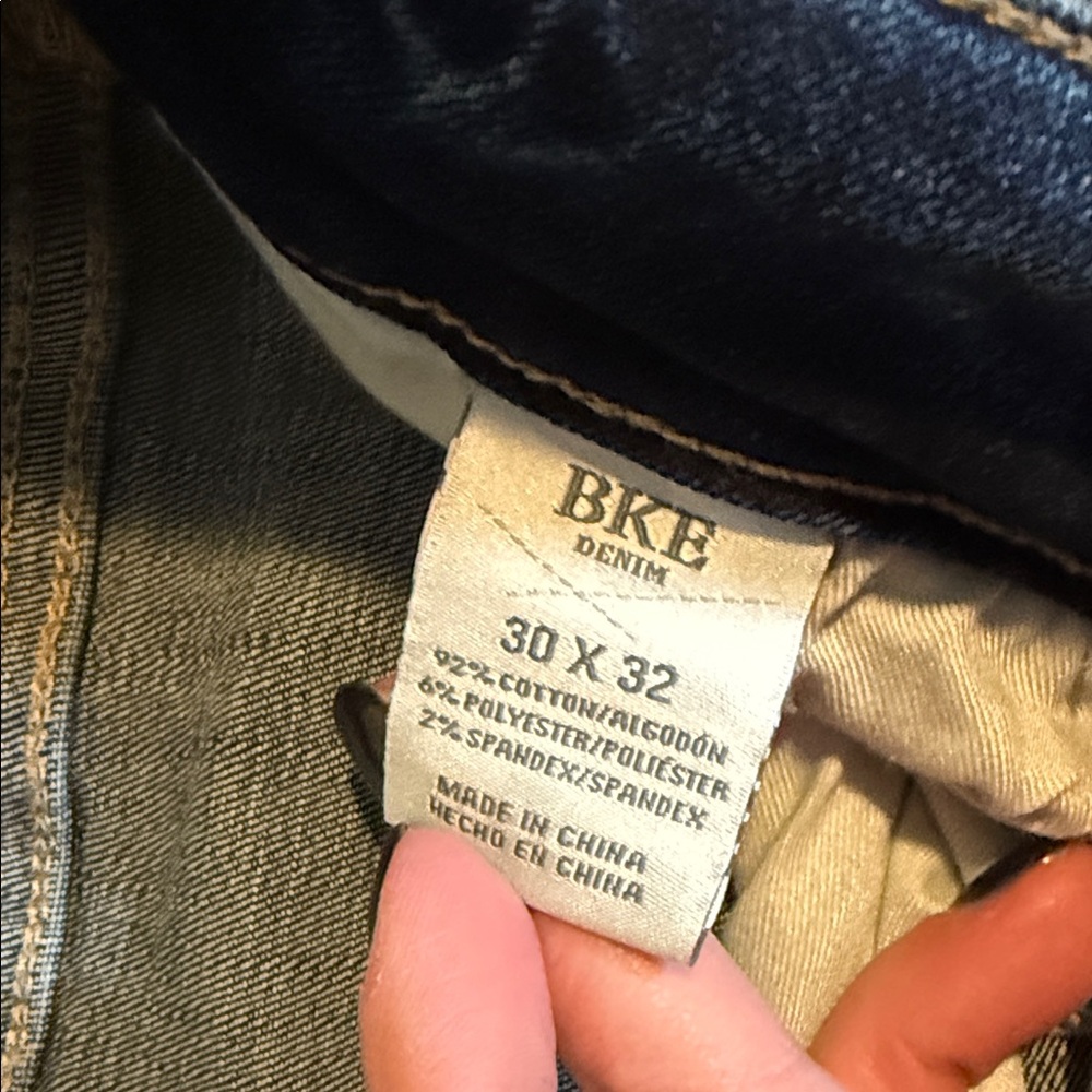 BKE Dark Blue Boot Cut Jeans - Picture 2 of 3